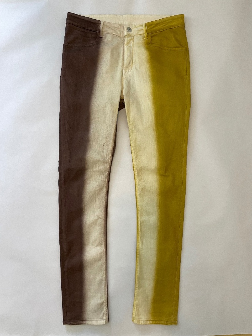 Rick Owens Three- Tone Slim Jeans (Slimming!) 40 Large Stretch